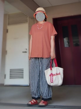 「Ray BEAMS（レイビームス）のアイテム」を使った、ぴよりあさん（レディース・155cm）の夏コーディネート
