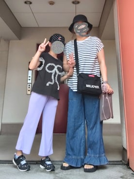 「coca（coca）（コカ）のアイテム」を使った、ぴよりあさん（レディース・155cm）の秋コーディネート