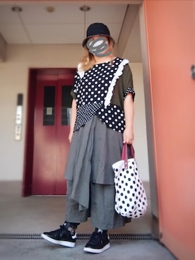 「チャイハネ（チャイハネ）のアイテム（パンツ）」を使った、ぴよりあさん（レディース・155cm）の秋コーディネート