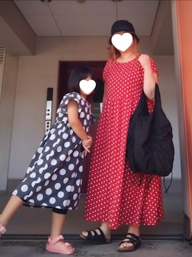 「ドットワンピ」｜ぴよりあさん（レディース・155cm）の秋コーディネート