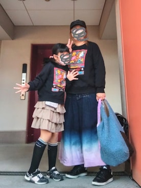 「アイテム（トートバッグ、パープル系）」を使った、ぴよりあさん（レディース・155cm）の秋コーディネート