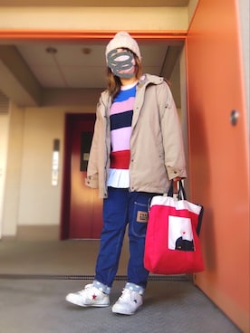 「SHOO・LA・RUE（シューラルー）のアイテム（ブルゾン）」を使った、ぴよりあさん（レディース・155cm）の冬コーディネート