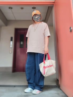 「RNA（アールエヌエー）のアイテム」を使った、ぴよりあさん（レディース・155cm）の春コーディネート