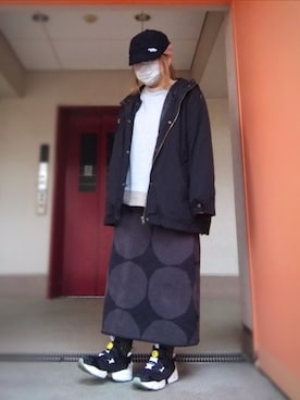 「SHOO・LA・RUE（シューラルー）のアイテム（ブルゾン）」を使った、ぴよりあさん（レディース・155cm）の冬コーディネート
