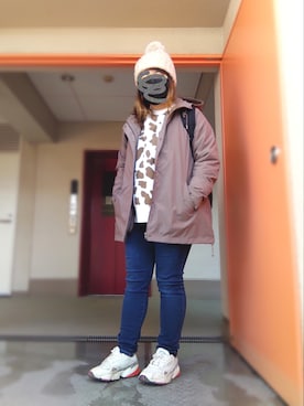 「SHOO・LA・RUE（シューラルー）のアイテム（ブルゾン）」を使った、ぴよりあさん（レディース・155cm）の冬コーディネート