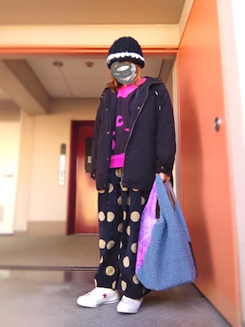 「にゃー」｜ぴよりあさん（レディース・155cm）の冬コーディネート