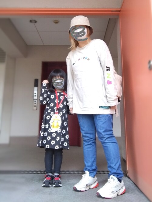 メルシーボークー うしろまえ サルエルデニムパンツ インディゴブルー サイズXL mercibeaucoup,（メルシーボークー）の「S：Leeコラボ