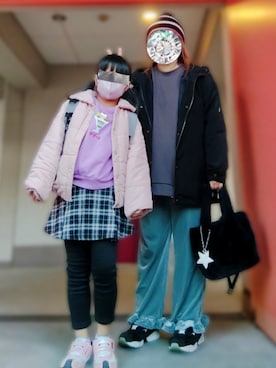 「アイテム（ブルゾン）」を使った、ぴよりあさん（レディース・155cm）の冬コーディネート