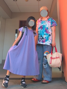 「アイテム（ワンピース/ドレス）」を使った、ぴよりあさん（レディース・155cm）の夏コーディネート