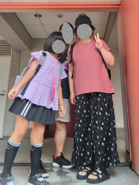 「MoonStar（ムーンスター）のアイテム」を使った、ぴよりあさん（レディース・155cm）の夏コーディネート