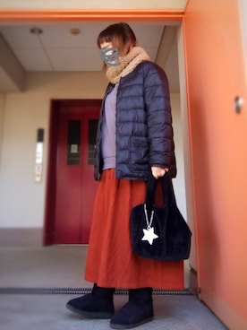 「Abahouse Devinette（ドゥヴィネット）のアイテム」を使った、ぴよりあさん（レディース・155cm）の冬コーディネート