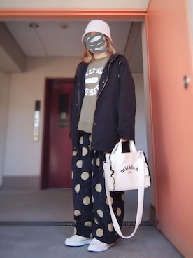 「SHOO・LA・RUE（シューラルー）のアイテム（ブルゾン）」を使った、ぴよりあさん（レディース・155cm）の冬コーディネート