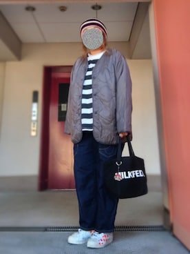 「coen（コーエン）のアイテム」を使った、ぴよりあさん（レディース・155cm）の秋コーディネート