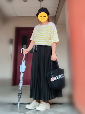 「アイテム（長傘）」を使った、ぴよりあさん（レディース・155cm）の秋コーディネート