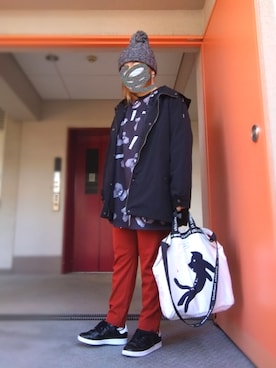 「SHOO・LA・RUE（シューラルー）のアイテム（ブルゾン）」を使った、ぴよりあさん（レディース・155cm）の冬コーディネート