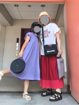 「MILKFED.（ミルクフェド）のアイテム」を使った、ぴよりあさん（レディース・155cm）の夏コーディネート