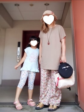 「麦わら帽子」｜「アイテム（財布/小物）」を使った、ぴよりあさん（レディース・155cm）の夏コーディネート