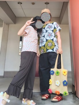 「BREEZE（ブリーズ）のアイテム」を使った、ぴよりあさん（レディース・155cm）の夏コーディネート