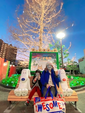 「mercibeaucoup,（メルシーボークー）のアイテム（その他アウター）」を使った、ぴよりあさん（レディース・155cm）の冬コーディネート