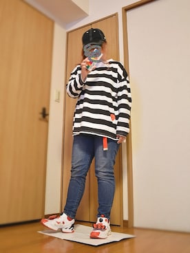 「ZOZO（ゾゾ）のスキニーデニムパンツ［WOMEN］（デニムパンツ）」を使った、ぴよりあさん（レディース・155cm）の秋コーディネート