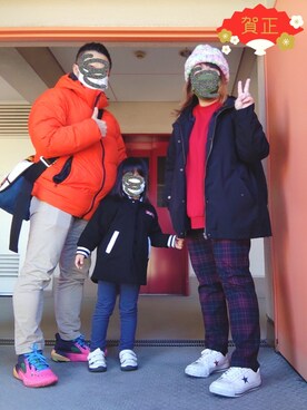 「アイテム（ダウンジャケット/コート）」を使った、ぴよりあさん（レディース・155cm）の冬コーディネート