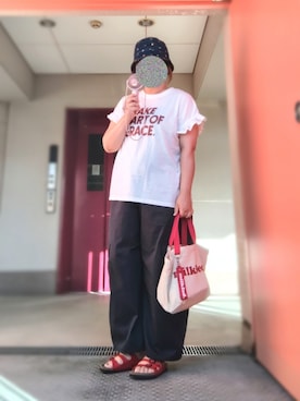 「MILKFED.（ミルクフェド）のアイテム」を使った、ぴよりあさん（レディース・155cm）の夏コーディネート