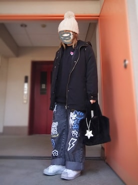 「Abahouse Devinette（ドゥヴィネット）のアイテム」を使った、ぴよりあさん（レディース・155cm）の冬コーディネート