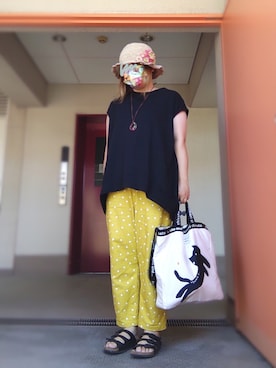 「C.L.N（シーエルエヌ）のアイテム」を使った、ぴよりあさん（レディース・155cm）の夏コーディネート