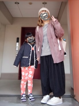 「rps（アールピーエス）のアイテム（パンツ）」を使った、ぴよりあさん（レディース・155cm）の秋コーディネート