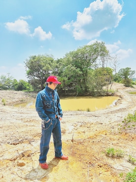 「Wrangler（ラングラー）のアイテム」を使った、Orukaさん（メンズ・170cm）の夏コーディネート