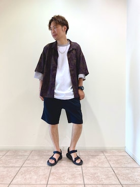 「Teva（テバ）のアイテム」を使った、せいじさん（メンズ・175cm）の夏コーディネート
