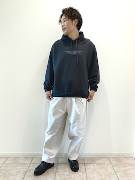 「JUNRED（ジュンレッド）のアイテム（パーカー）」を使った、せいじさん（メンズ・175cm）の秋コーディネート