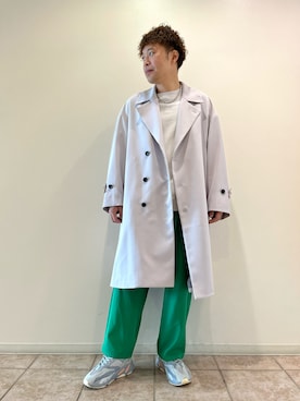 「JUNRED（ジュンレッド）のアイテム（トレンチコート）」を使った、せいじさん（メンズ・175cm）の冬コーディネート