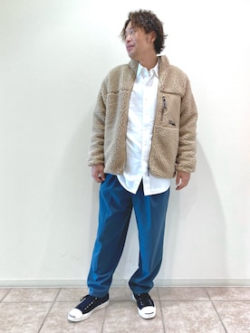 「FIRST DOWN（ファーストダウン）のアイテム」を使った、せいじさん（メンズ・175cm）の秋コーディネート