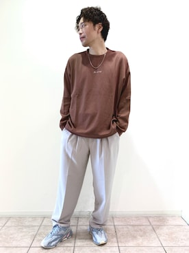 「JUNRED（ジュンレッド）のアイテム（スラックス）」を使った、せいじさん（メンズ・175cm）の秋コーディネート