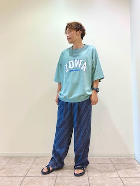 「JUNRED（ジュンレッド）のアイテム（パンツ）」を使った、せいじさん（メンズ・175cm）の夏コーディネート