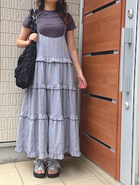 「Alley by w closet（アリーバイダブルクローゼット）のアイテム」を使った、yuumiさん（レディース・163cm）の夏コーディネート