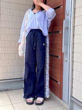 「日焼け対策」｜「アイテム（サンダル）」を使った、yuumiさん（レディース・163cm）の夏コーディネート