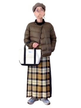 「サマンサ モスモス(Samansa Mos2)」｜「アイテム（ダウンジャケット/コート）」を使った、misakiさん（レディース・162cm）の冬コーディネート