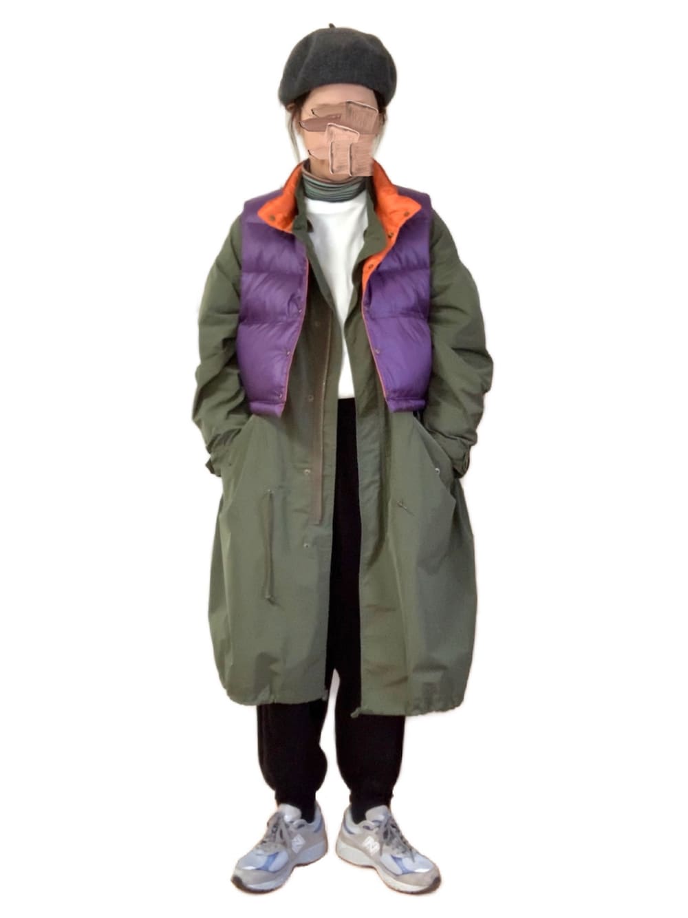 ヴィンテージジャージークルーネックパフプルオーバーを使った人気