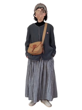 「ダウンベスト」｜「アイテム（ノーカラージャケット）」を使った、misakiさん（レディース・162cm）の冬コーディネート