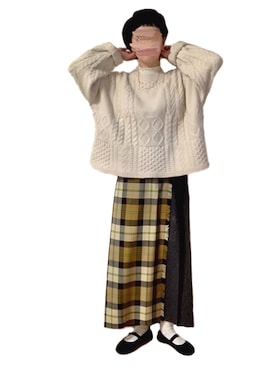 「アイテム（ネックレス）」を使った、misakiさん（レディース・162cm）の冬コーディネート