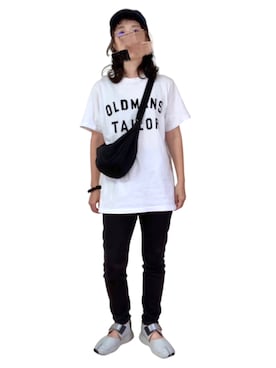 「R&D.M.Co OLDMAN’S TAILOR（オールドマンズテイラー）のアイテム（トップス）」を使った、misakiさん（レディース・162cm）の秋コーディネート