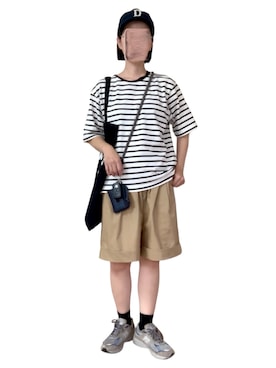 「R&D.M.Co OLDMAN’S TAILOR（オールドマンズテイラー）のアイテム」を使った、misakiさん（レディース・162cm）の夏コーディネート