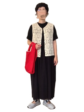 「MASTER&Co（マスターアンドコー）のアイテム（バッグ）」を使った、misakiさん（レディース・162cm）の夏コーディネート