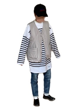 「kha:ki（カーキ）のアイテム」を使った、misakiさん（レディース・162cm）の冬コーディネート