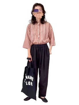 「R&D.M.Co OLDMAN’S TAILOR（オールドマンズテイラー）のアイテム（バッグ）」を使った、misakiさん（レディース・162cm）の秋コーディネート