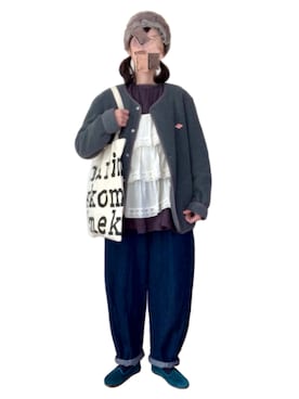 「ヘアバンド」｜「アイテム（ノーカラージャケット）」を使った、misakiさん（レディース・162cm）の春コーディネート