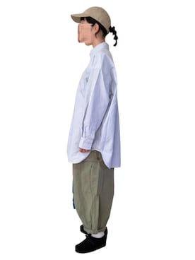 「ビッグシャツ」｜「アイテム（モカシン/デッキシューズ）」を使った、misakiさん（レディース・162cm）の秋コーディネート