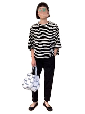 「ニコアンド」｜「アイテム（バレエシューズ）」を使った、misakiさん（レディース・162cm）の春コーディネート